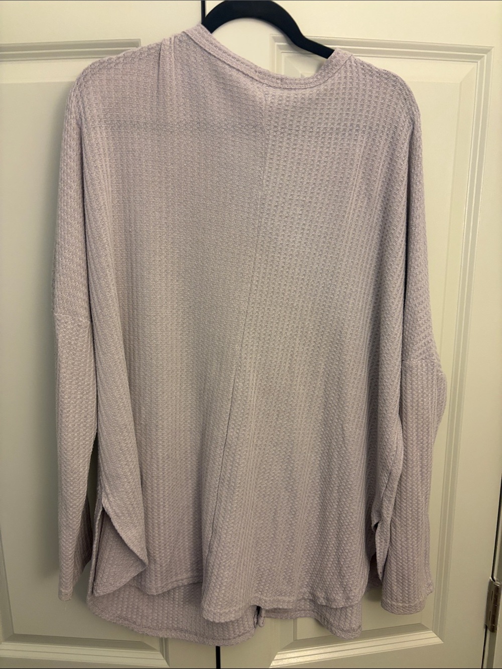 MIHOLL Pale Lavender Waffle-Knit Button Cardigan - Picture 4 of 5